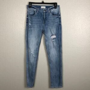 Studio Blue Size 26in Grunge Skinny Jeans Distressed Light Wash Pants w Pockets